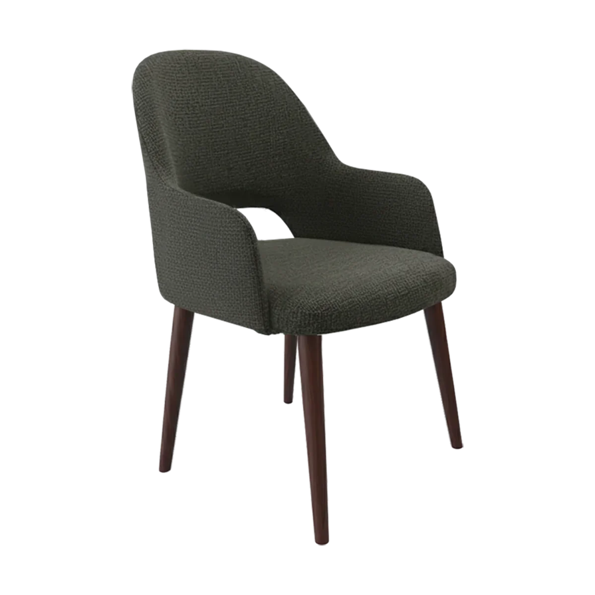 FL Orleans Bourbon Fabric Upholstered Aluminium Legs Hospitality Dining Chair