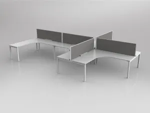 OL Axis 6 User L Shape 90° Workstation with Screen - Breathe Fabric thumbnail 15