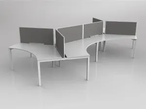 OL Axis 6 User 120° Workstation with Screen - Breathe Fabric thumbnail 15
