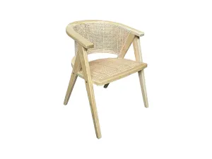 MF Caribbean Solid Timber Frame with Rattan Dining Chair thumbnail 2