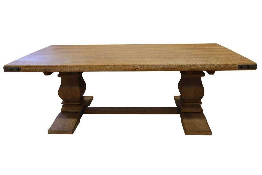VI Utah Solid Timber Bluster Leg Dining Table