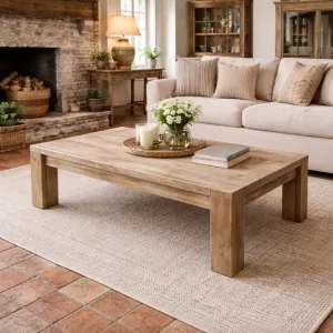 MF Madrid Recycled Elm Timber Coffee Table thumbnail 2