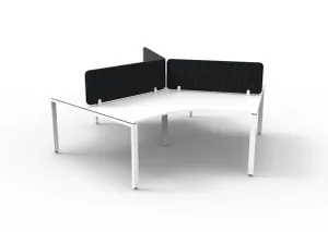 RL Infinity 120 Degree Profile Leg 3 User Workstation with Eco Panel Screen thumbnail 9