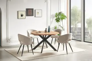 VI Barlow Metal Leg Round Dining Table thumbnail 3