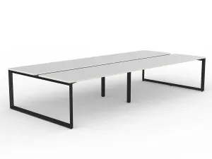 OL Anvil 4-User Double Sided Workspace – White Top with Black Frame thumbnail 9