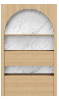 DD Aako Arched Storage Wall Unit with 1 Shelf & 4 Doors
