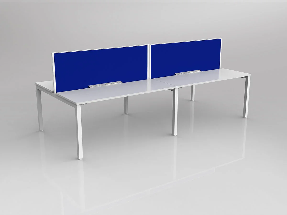 OL Axis 4 User Double Sided Workstation with Screen - Breathe Fabric
