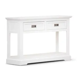 VI Coastal Solid Timber Console Table with 2 Drawers thumbnail 1