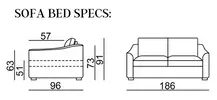EL Lachlan 2 Seater Leather Upholstered Sofa Bed thumbnail 3
