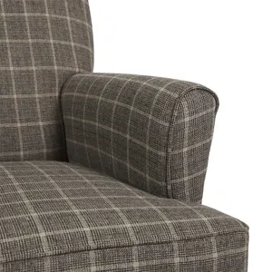 SH Bailey Wool Upholstered Timber Legs Armchair - Charcoal thumbnail 3