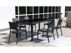 FL Tahiti Hospitality Rectangular Outdoor Dining Table thumbnail 5