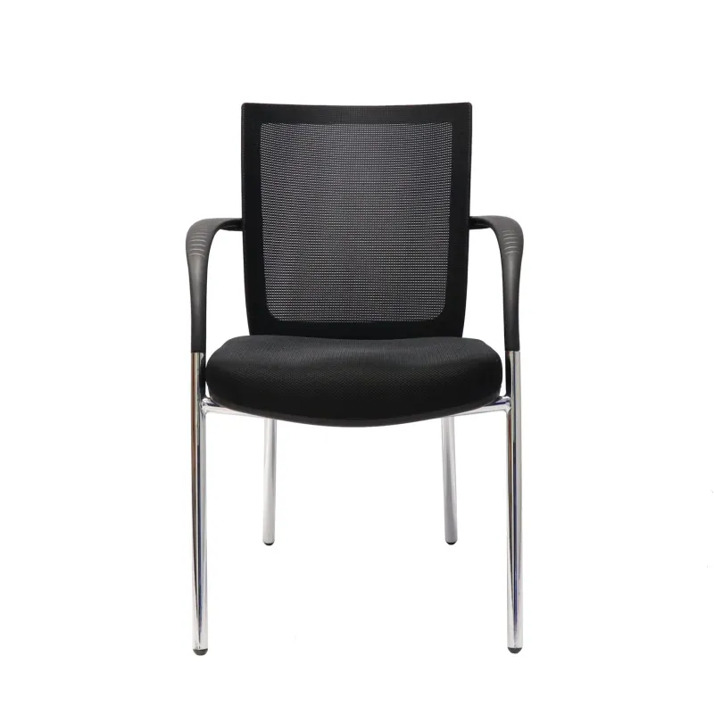 RL WMV Chrome 4 Leg Meshback Visitor Armchair