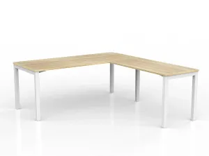 OL Axis Melamine Top Metal Frame Office Desk with Return thumbnail 16