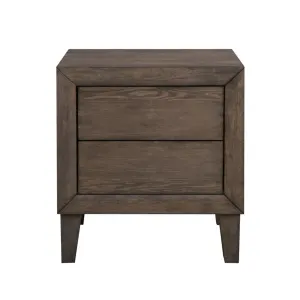 VI Sueno Solid Timber 2 Drawer Bedside Table thumbnail 1