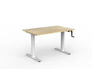 OL Agile Winder Height Adjustable Desk - White Frame thumbnail 12
