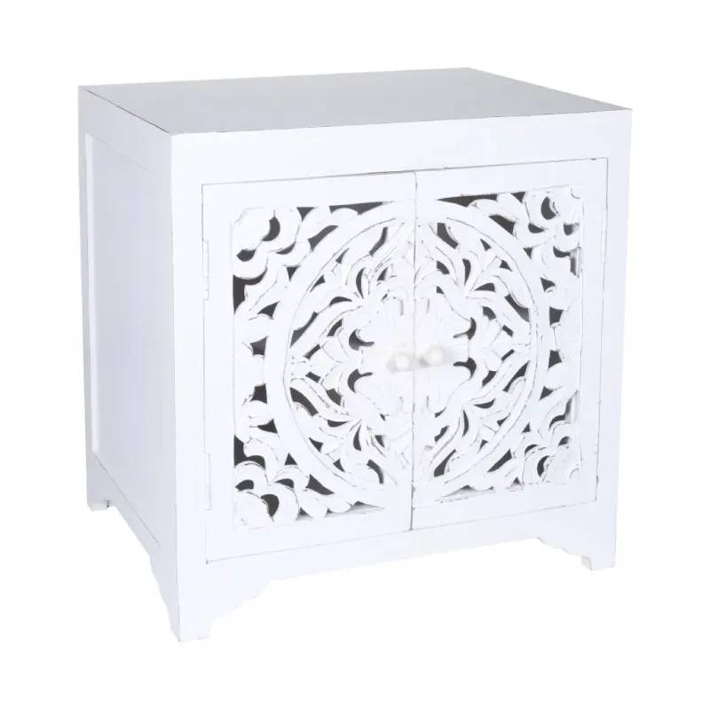 VI Dias Solid Timber 2 Door Bedside Table