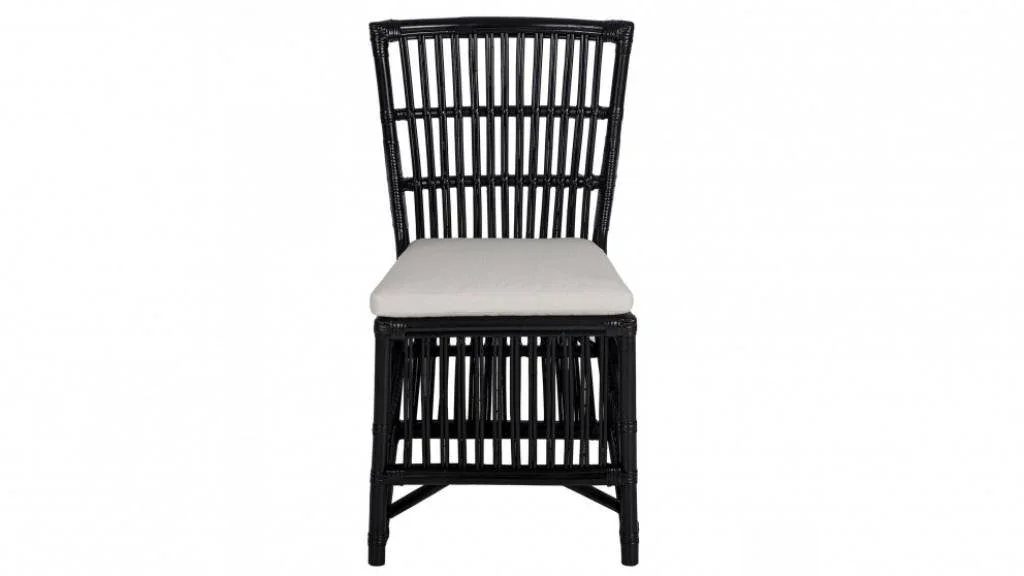 VI Portsea Rattan with Fabric Seat Dining Chair