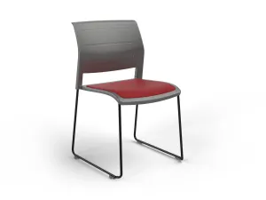 OL Game Hospitality Stacking Chair - Charcoal Shell Upholstered Seat thumbnail 18