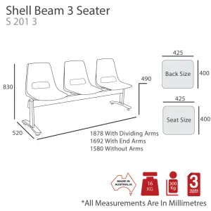 MA Shell Metal Framed Beam Seating thumbnail 8