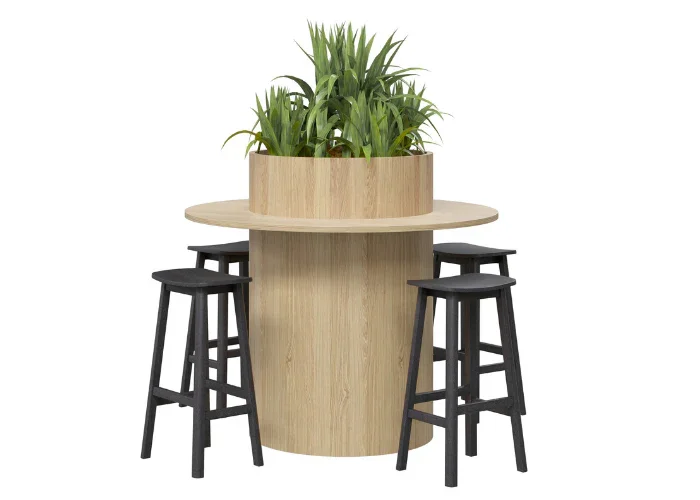 DD Carousel Drum Base Round High Table