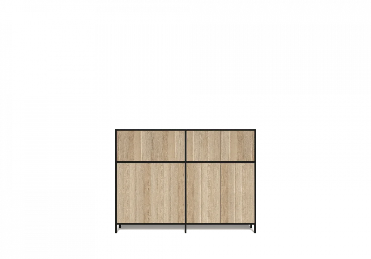 OL Rhodes 4 Door 2 Bay Credenza - Configuration 3