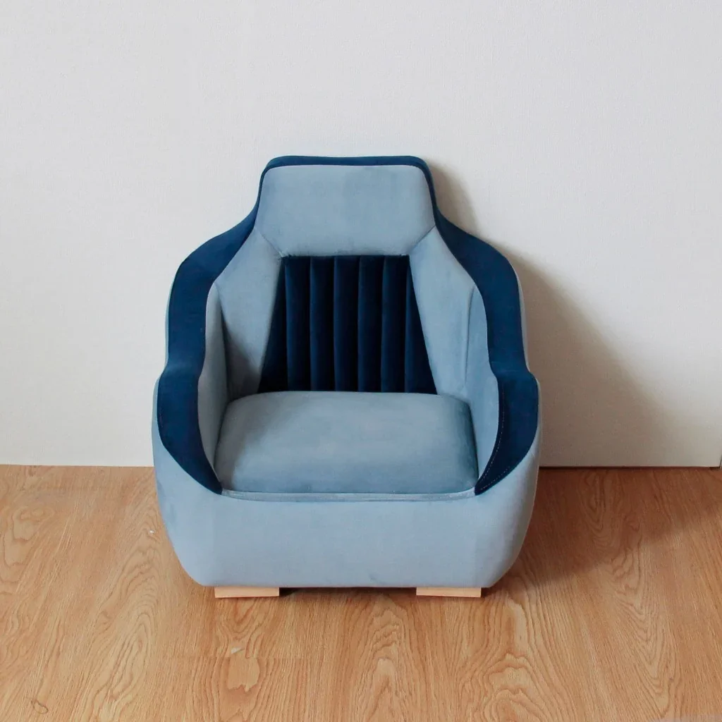 VI Hamilton Velvet Upholstered Kids Low Height Armchair