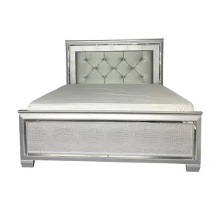 VI Veronica Timber Framed Bed with LED Light thumbnail 1