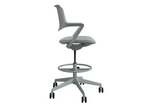 DD Loki Fabric Upholstered Seat Drafting Chair thumbnail 7