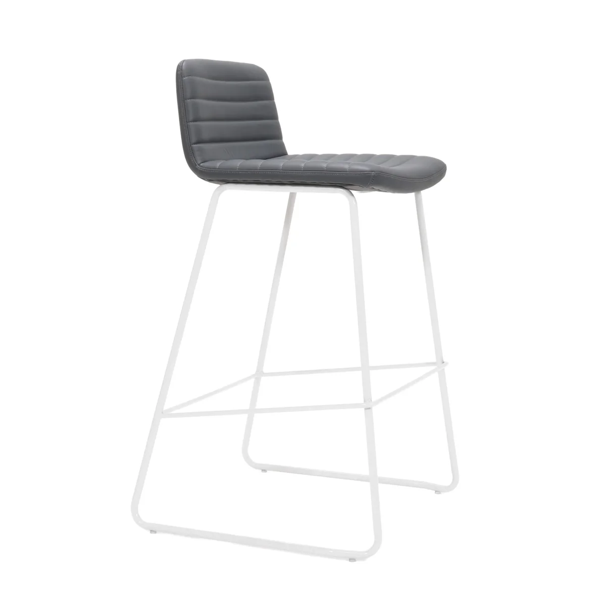 RL Pixel PU Leather Upholstered Sled Base Kitchen Stool - 630H
