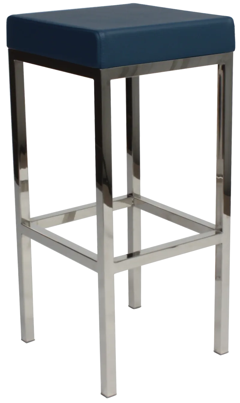 EZ Oslo Stainless Steel Base Vinyl Upholstered Seat Barstool