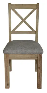 VI Cresswell Solid Timber Fabric Seat Dining Chair thumbnail 1