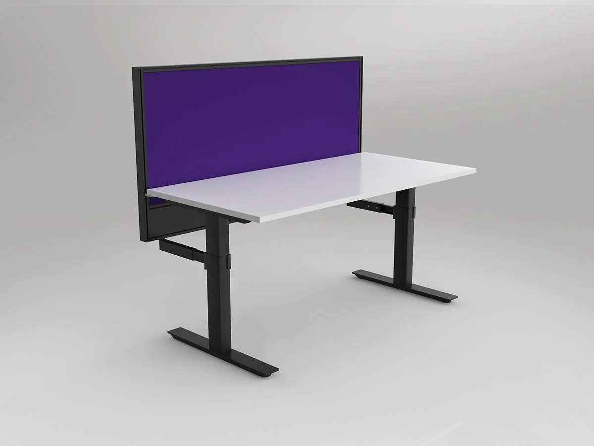 OL Studio50 Deskmount Screens Panel - Breath Fabric with Black Frame - 900mm Height