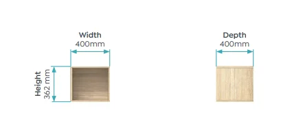 OL Rhodes Wall Mount Cubby Shelving Unit Components