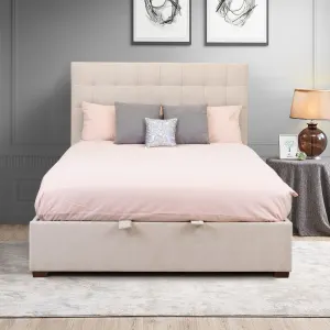 VI Stitch Fabric Upholstered Gas Lift Storage Bed thumbnail 1