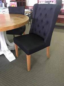 MF Manhattan Fabric Upholstered Timber Leg Dining Chair thumbnail 4