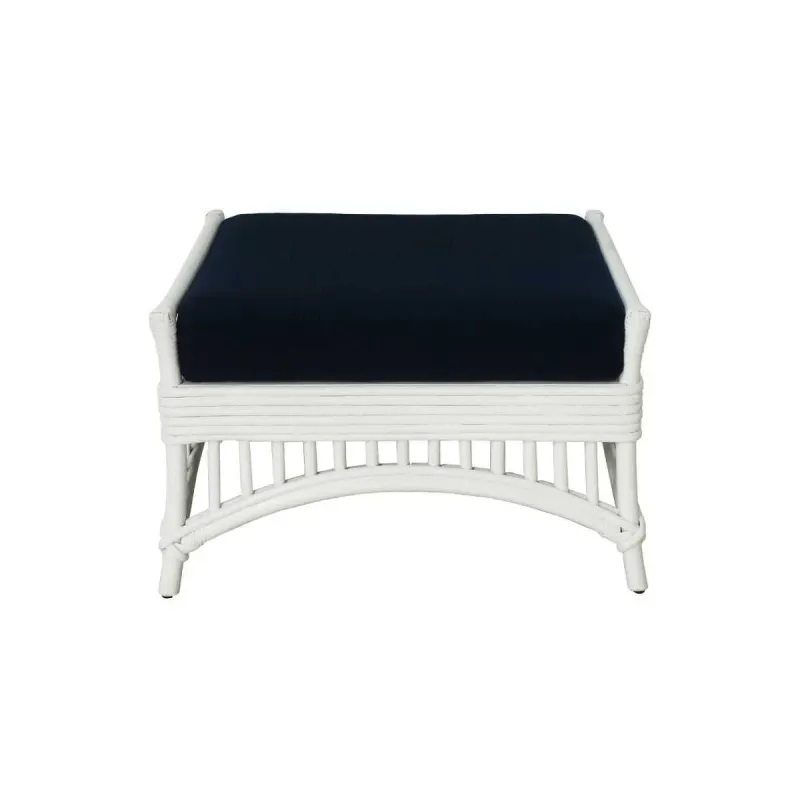CR Barbados Rattan Ottoman with Cushion