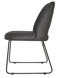 EZ Albury Black Metal Sled Base Upholstered Hospitality Dining Chair thumbnail 11