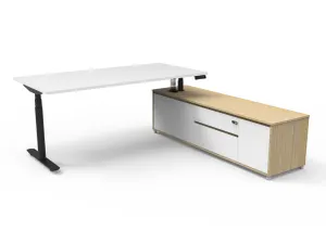 RL Halo Plus Height Adjustable Executive Desk with Return Cabinet thumbnail 11