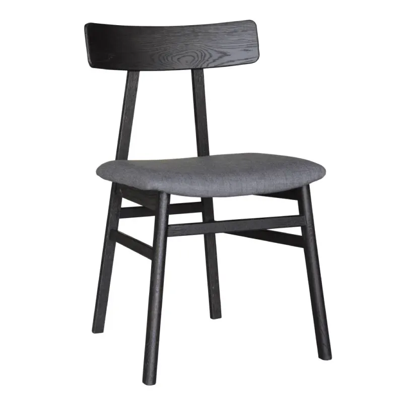 VI Patchwood Solid Timber Fabric Seat Dining Chair