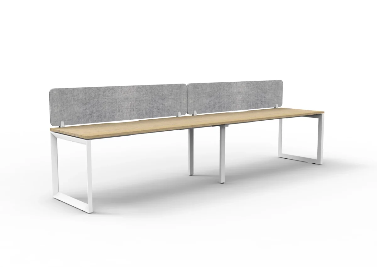 RL Infinity Loop Leg Single Sided Workstation with Grey Eco Panel Screen