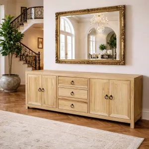 MF Chinese Antique Reproduction Recycled Timber 4 Door 3 Drawer TV Unit 250cm thumbnail 2