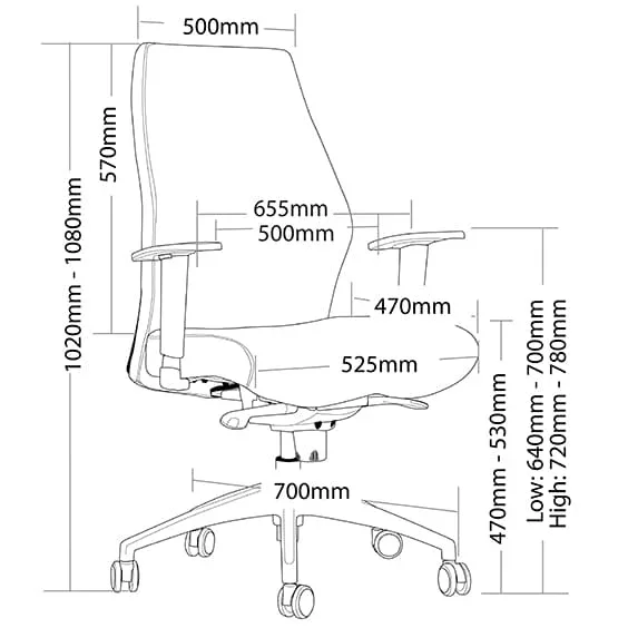 ST Ohio Low Back PU Leather Executive Chair thumbnail 3