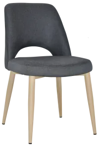 EZ Albury Birch Stained Metal Leg Upholstered Hospitality Dining Chair thumbnail 15