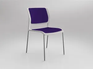 OL Game Fabric Upholstered Breakout Chair -4 Legs White Shell thumbnail 19