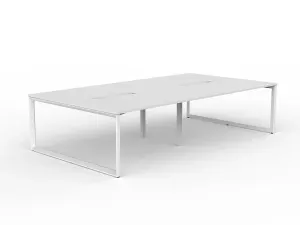 OL Anvil 4-User Double Sided Workspace – White Top with White Frame thumbnail 10