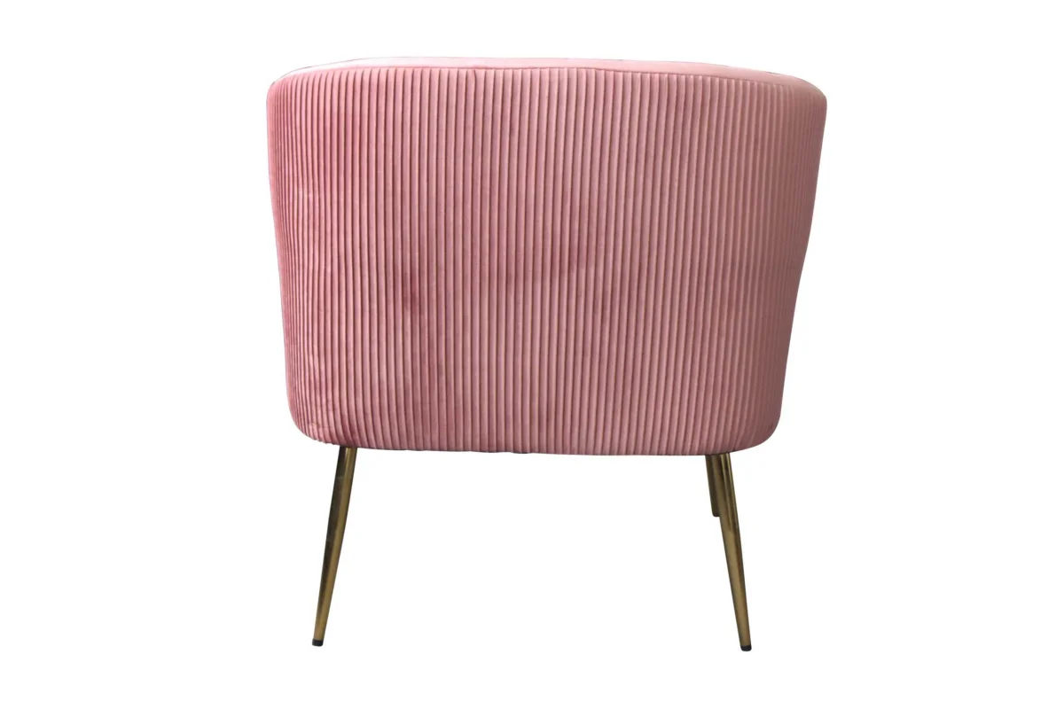 BT Perla Velvet Upholstered Fluted Back Armchair