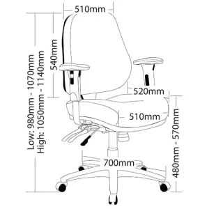ST Rover Genuine Leather High Back Multi Shift Executive Chair thumbnail 2