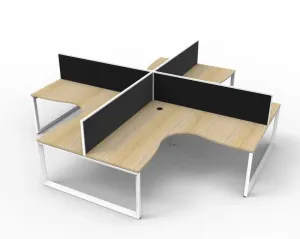 RL Infinity Loop 4 People Corner Workstation with SHUSH30 Screen thumbnail 6