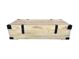 MF Recycled Elm Timber and Iron Trunk Coffee Table thumbnail 1
