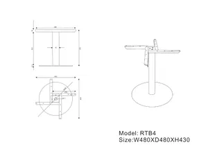 RL Estilo Metal Disc Base Coffee Table Base thumbnail 2
